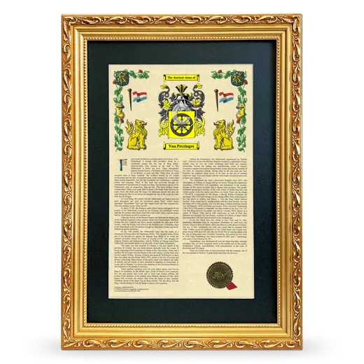 Van Perzinger Deluxe Armorial Framed - Gold